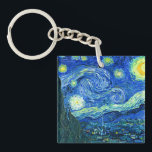 Porte-clés soirée étoile vincent van gogh<br><div class="desc">Le célèbre tableau de Van Gogh, "La nuit étoilée". Peint lors de son séjour à l'asile de Saint Rémy dans les années 1880, van Gogh dépeignait les collines ondulantes et les cyprès qu'il voyait depuis sa fenêtre. numériquement amélioré par PixDezines. Copyright © 2008-2016 PixDezines.com™ et PixDezines™ sur zazzle.com. Tous droits...</div>