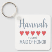 Porte-clés Soirée nuptiale et mariage 5 Coeur Maid of Honor (Recto)