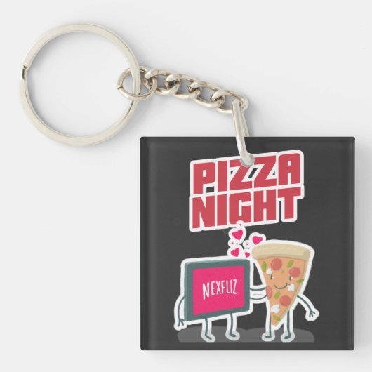 Porte-clés Soirée Pizza (Devant)