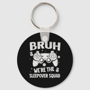 Porte-clés Soirée pyjama de gamer pour garçons drôle Bruh Slu