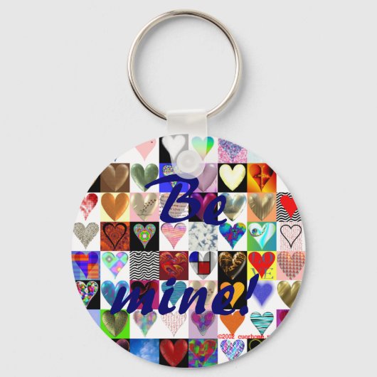 Porte-clés Sois à moi ! Clavier cardiaque (Recto)