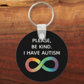 Porte-clés Sois gentil, j'ai l'autisme | Neurodiversité (Verso)