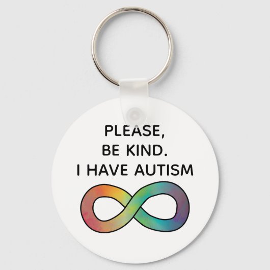 Porte-clés Sois gentil, j'ai l'autisme | Neurodiversité (Recto)