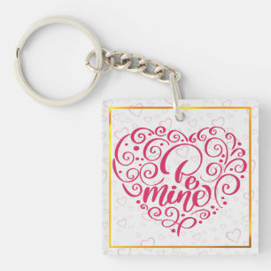 Porte-clés Sois Mienne" Texte Vintage : Joyuse Saint-Valentin