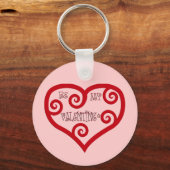 Porte-clés Sois mon coeur de Saint-Valentin (Recto)