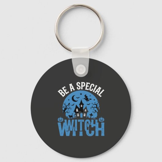 Porte-clés Sois un design de Halloween de sorcière spéciale_1 (Recto)
