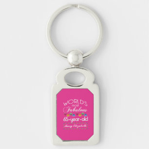 Porte-clés soixante-cinquième Anniversaire la plupart de ros