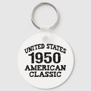 Porte-clés soixantième Cadeaux d'anniversaire, 1950