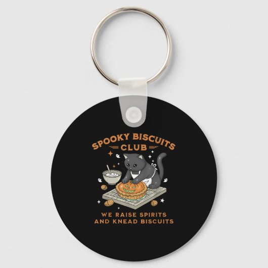 Porte-clés Soky Biscuits Club Chat noir Citrouille Halloween  (Recto)
