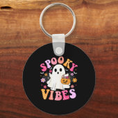 Porte-clés Soky Vibes Ghost Retro Groovy Halloween Women Girl (Recto)
