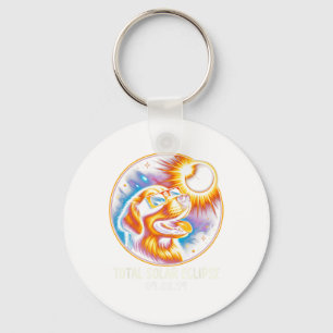 Porte-clés Solaire Eclipse Golden Retriever Portant des lunet