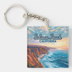 Porte-clés Solana Beach Californie San Diego Vintage