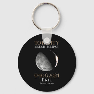 Porte-clés Solar Eclipse 2024 04.08.24 Erie Pennsylvanie
