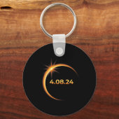 Porte-clés Solar Eclipse 2024 Amérique Totalité 04 08 24 Spri (Recto)