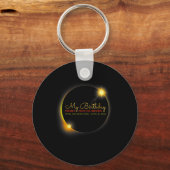 Porte-clés Solar Eclipse 2024 Anniversaire présent 4.8.24 Tot (Recto)