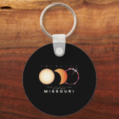 Porte-clés Solar Eclipse 2024 Missouri Total Eclipse Astronom (Recto)