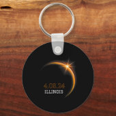 Porte-clés Solar Eclipse 2024 Totalité Illinois Printemps 4.0 (Recto)