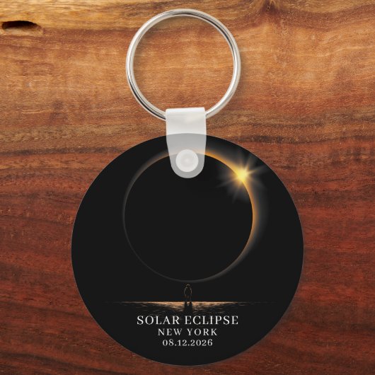 Porte-clés Solar Eclipse 2026 Celestial Astronomy (Verso)