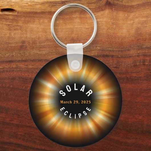Porte-clés Solar Eclipse American Event 3/29/2025 NOM PERSONN (Recto)