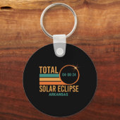 Porte-clés Solar Eclipse Arkansas Avril 8 2024 Totalité (Recto)