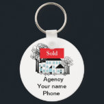 Porte-clés Sold Real Estate Promote Your Business<br><div class="desc">Add your agency,  name,  and phone number. The more you buy,  the less each one costs. Give one to all your associates,  customers,  friends,  neighbors,  family members,  and especially yourself.</div>