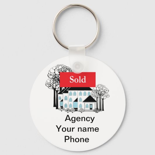 Porte-clés Sold Real Estate Promote Your Business (Recto)