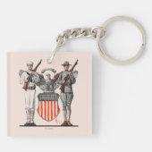 Porte-clés Soldat, marin et bouclier des États-Unis (Dos)