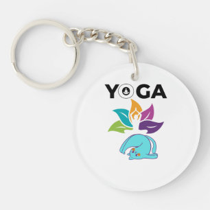 Porte-clés Solde de Lotus coloré avec Vibes de Yoga féminin
