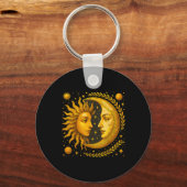 Porte-clés Soleil Céleste Et Lune (Recto)
