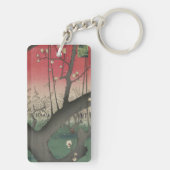 Porte-clés soleil couchant japonais pruniers arbres (Dos)