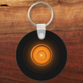 Porte-clés Soleil en céramique orange (Recto)