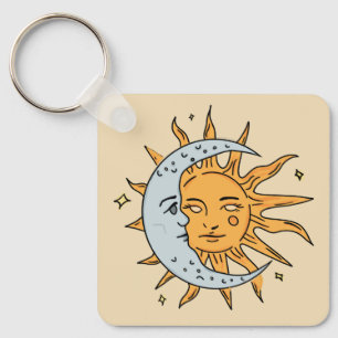Porte-clés Soleil et Lune