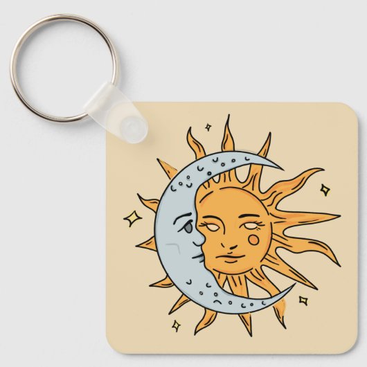 Porte-clés Soleil et Lune (Recto)