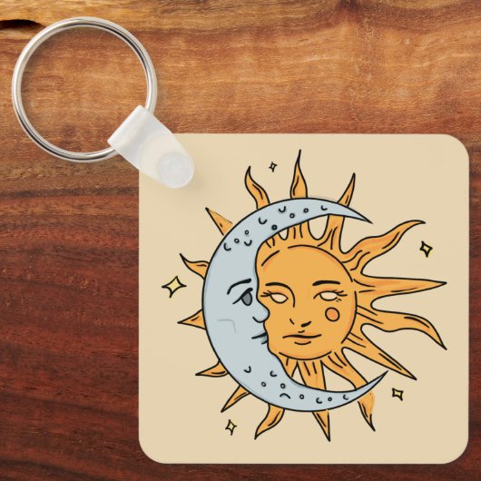 Porte-clés Soleil et Lune (Recto)