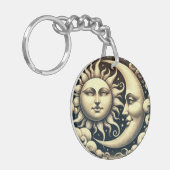 Porte-clés Soleil et Lune Célestes Vintage (Devant gauche)