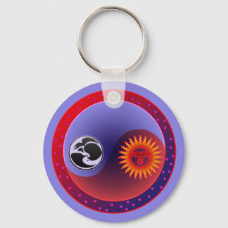 Porte-clés Soleil et Lune en équilibre