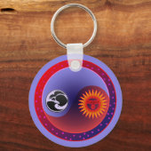 Porte-clés Soleil et Lune en équilibre (Recto)