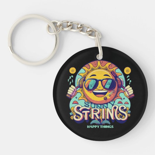 Porte-clés soleil hip hop (Devant)