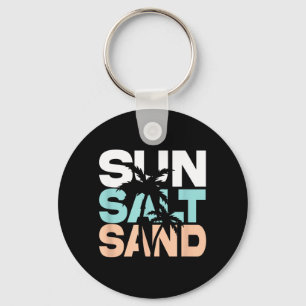 Porte-clés Soleil Sel Sable Été Rétro Coloré Vacances Heureus