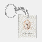 Porte-clés Soleil Soleil Panier Blanc Tissu (Devant gauche)