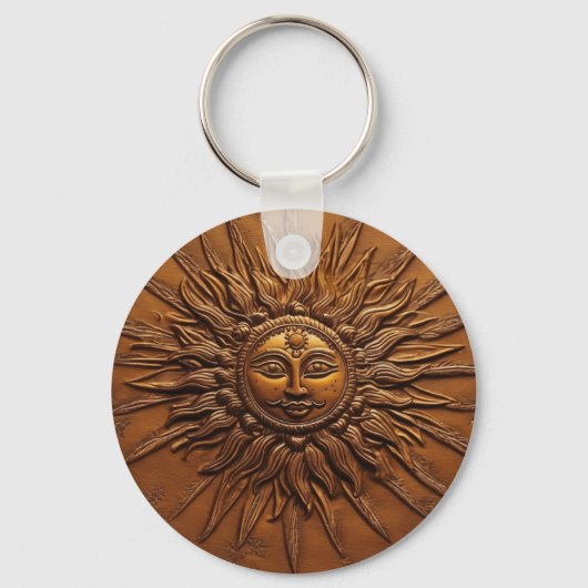 Porte-clés Soleil souriant embouti (Recto)
