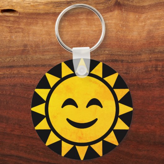 Porte-clés Soleil souriant Emoji (Recto)