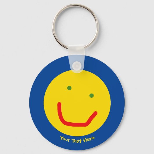 Porte-clés Soleil souriant, visage joyeux (Recto)