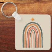 Porte-clés Soleil sur un arc-en-ciel (Recto)
