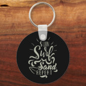 Porte-clés Soleil Surf Sable Répéter (Recto)