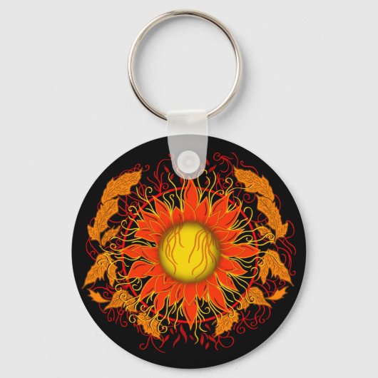 Porte-clés Soleil tourbé (Recto)