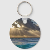 Porte-clés Soleil Traversant Les Nuages Au-Dessus De La Mer (Verso)
