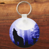 Porte-clés Solely Wolf Howling at Moon (Recto)
