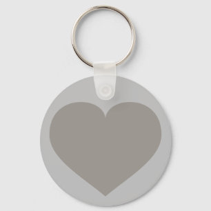 Porte-clés Solid Silver Heart Keychain