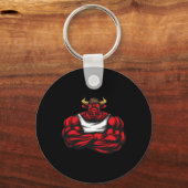 Porte-clés Solide comme Bull Bodybuilding (Recto)